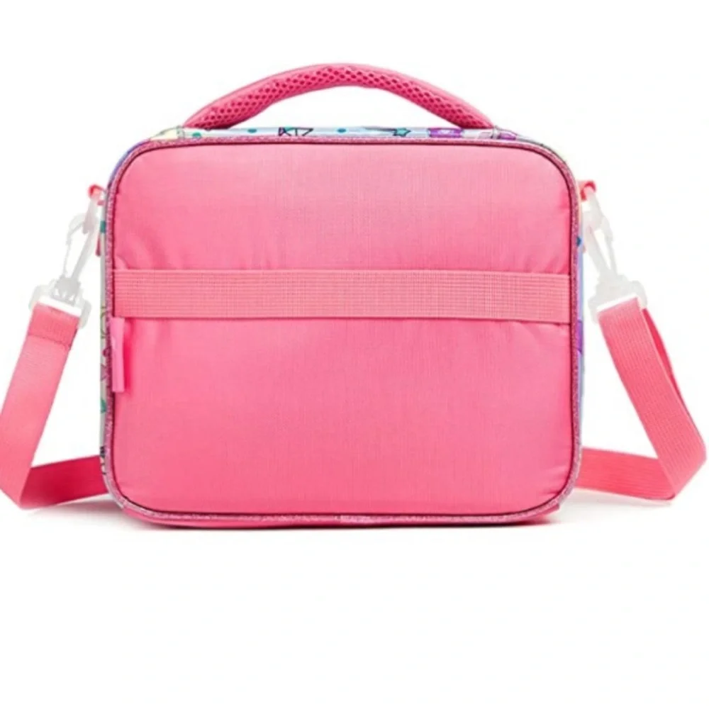 NEW! Insulated Unicorn Lunch Tote Adjustable Shoulder Strap Durable Handle Pink